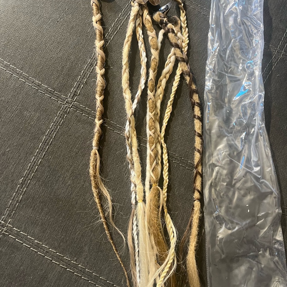 Elegant Braided Hair Extensions in Blonde and Brown